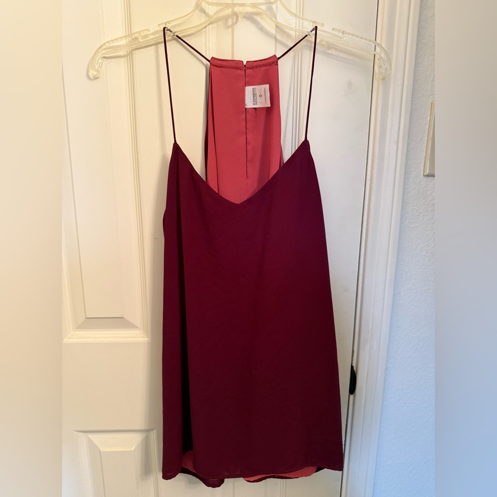 Reversible Express Wine and Pink Tank